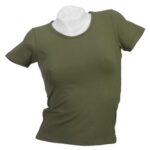 T-Shirt, Damen, Stretch, oliv