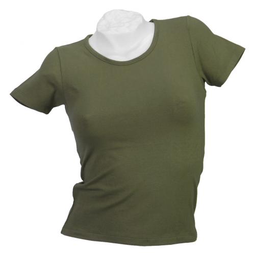 T-Shirt, Damen, Stretch, oliv