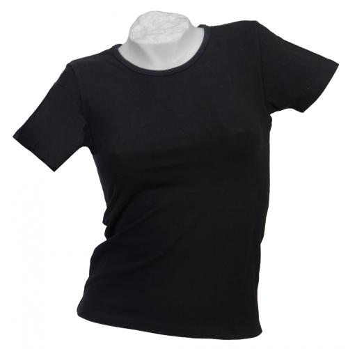 T-Shirt, Damen, Stretch, schwarz