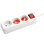 Steckdosenleiste 3-fach mit Schalter