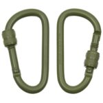 Karabiner Schraubverschluß 8mmX8cm 2er-Pack-Oliv