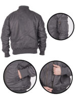 US Tactical Fliegerjacke Urban Grau – Bild 2