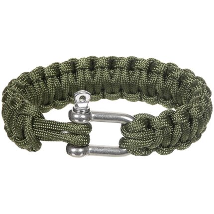 Armband Paracord mit Metallverschluss, oliv