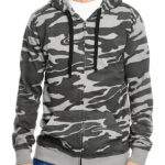 Camo Hooded Jacke black camo