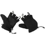 Handschuhe  Fleece Finger-Fäustling   schwarz – Bild 2
