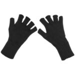 Handschuhe Strick ohne Finger schwarz