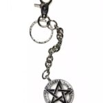 Schlüsselanhänger Pentagramm Metall-Zinn