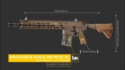 HK M110 A1 Sniper 2Joule 100Schuss coyote – Bild 3