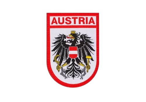 Patch Austria gestickt rot weiß schwarz