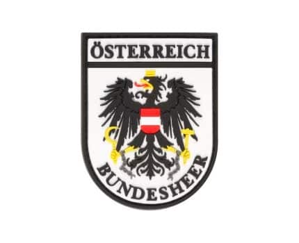 Österreich Bundesheer Rubber Patch schwarz weiß