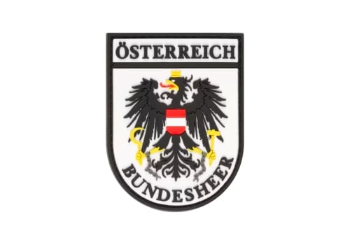Österreich Bundesheer Rubber Patch schwarz weiß