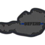 Defend Austria Rubber Patch grau schwarz
