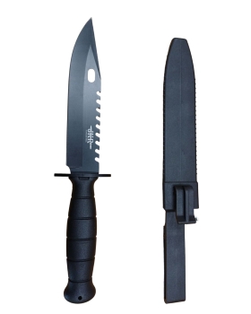 Feldmesser JKR 780 mit Sägerücken und Scheide schwarz