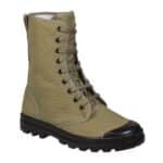 Französischer Canvas Stiefel 9Loch oliv