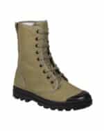 Französischer Canvas Stiefel 9Loch oliv