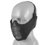Stahl Mesh Schutzmaske schwarz