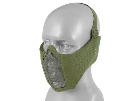 Stahl Mesh Schutzmaske oliv
